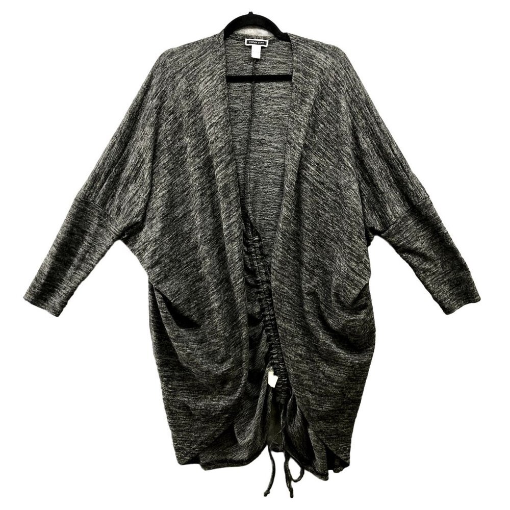 Another Story Oversized Cardigan Sweater Womens M‎ Gray Heather Dolman Open